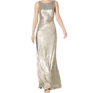 Calvin Klein gold evening dress